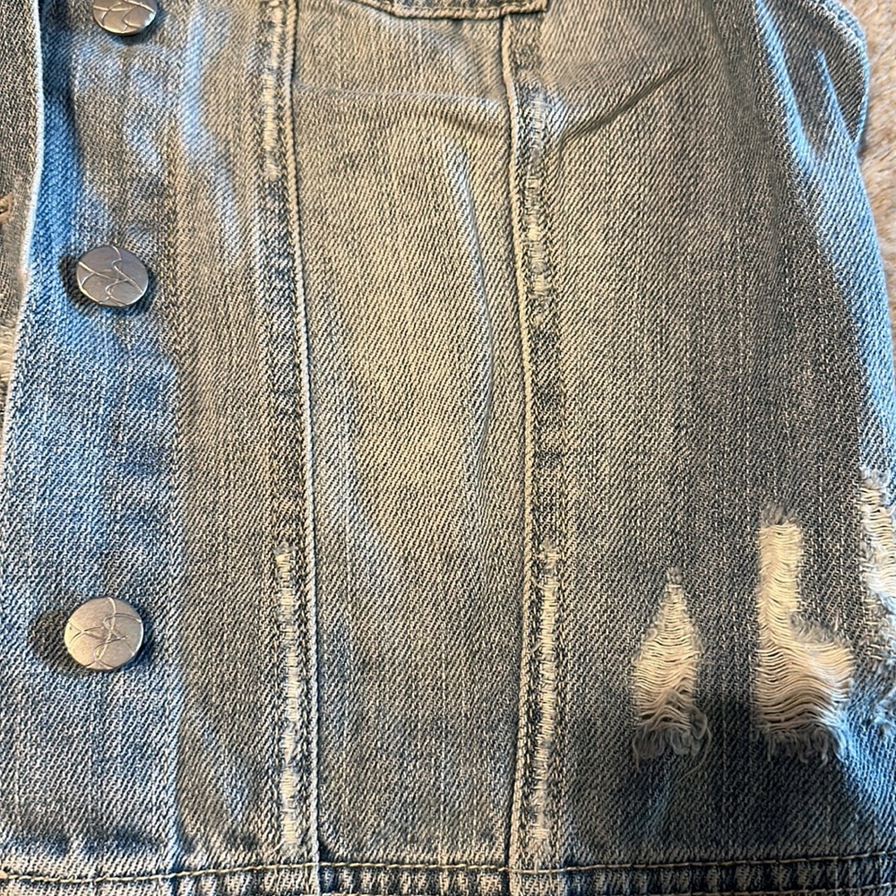 Distressed Denim Vest - Picture 2 of 4